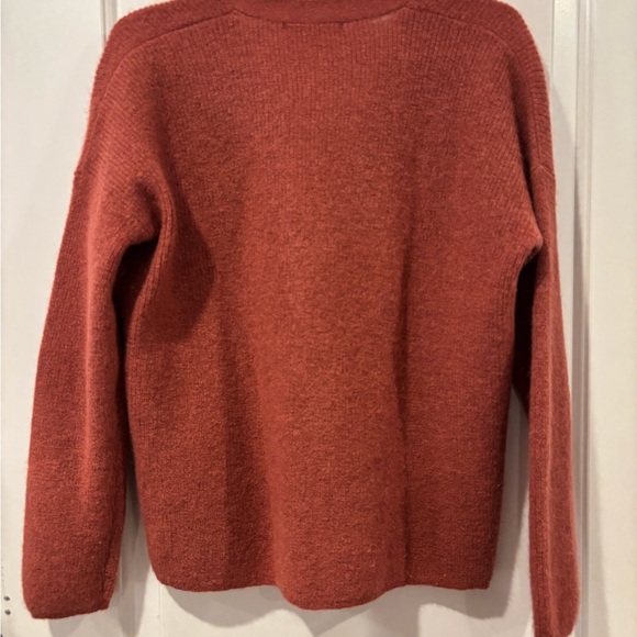 Sezane Rusty Pink Willy Jumper (Sweater) V-Neck - Picture 3 of 4